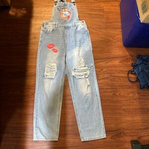 Stylish Light Blue Denim Overalls